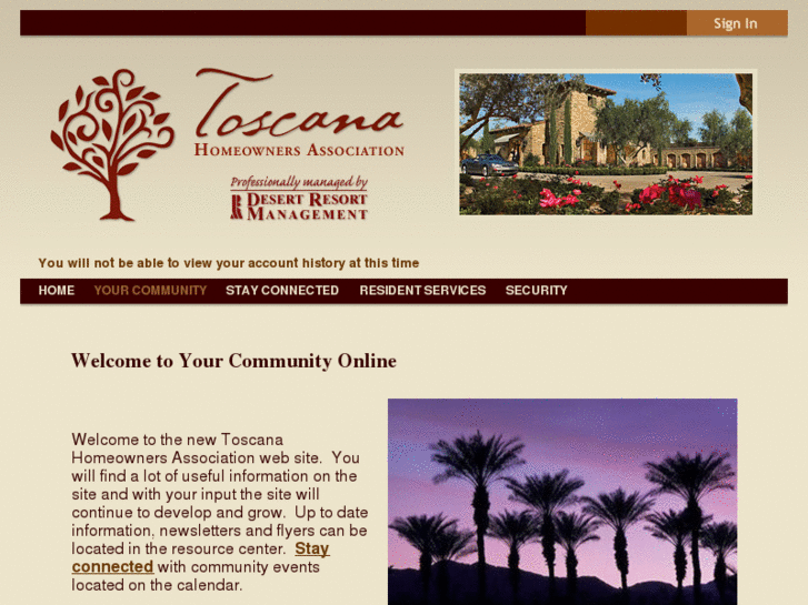 www.toscanahomeownersassociation.com