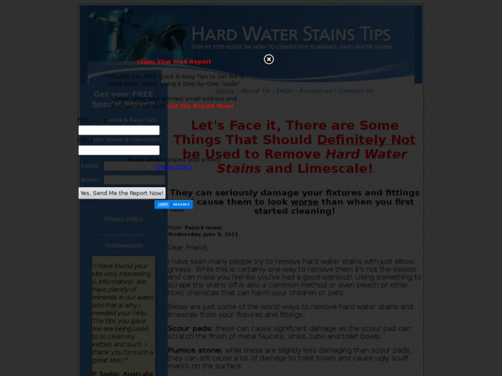 www.hardwaterstainstips.com