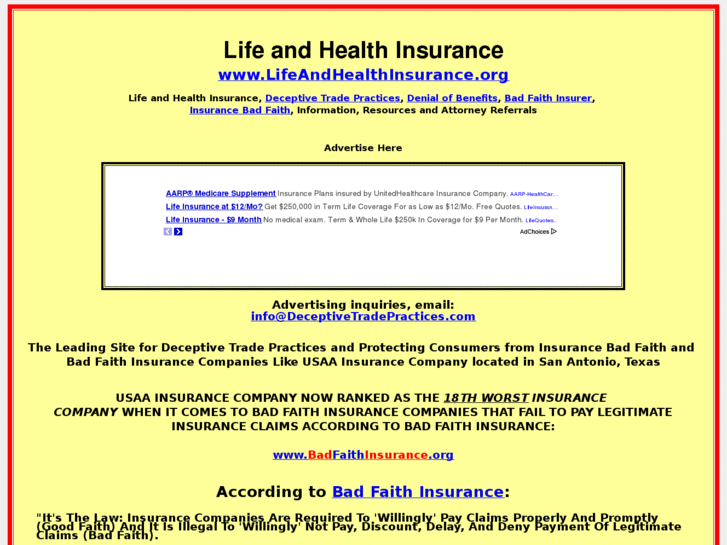 www.lifeandhealthinsurance.org