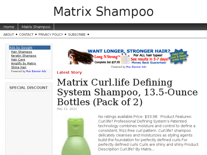 www.matrixshampoo.com