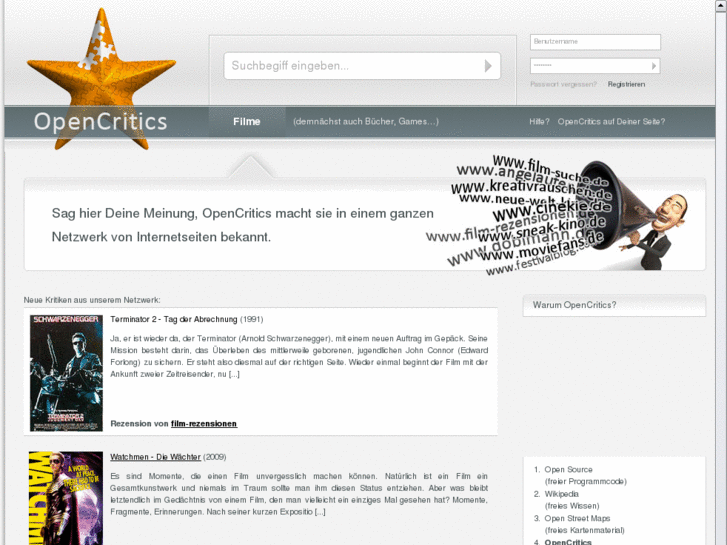 www.opencritics.de