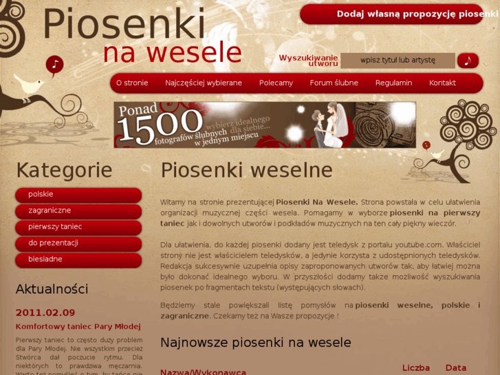 www.piosenkinawesele.pl