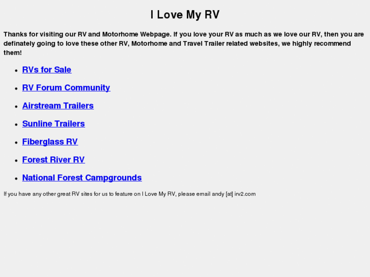 www.ilovemyrv.com