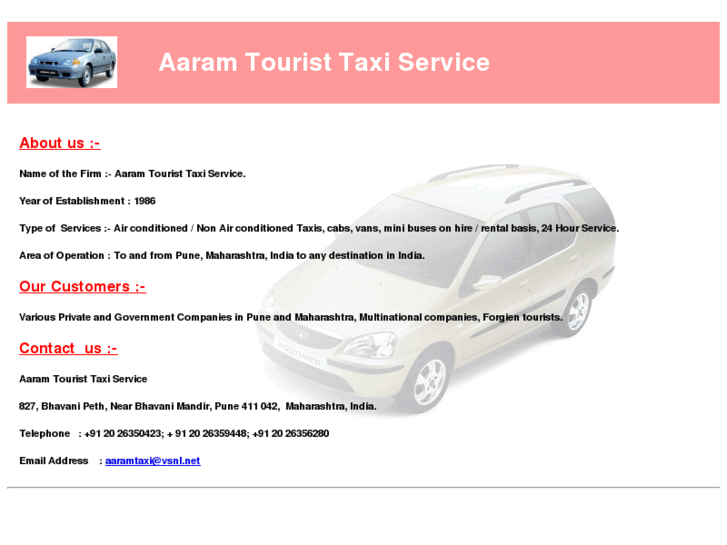 www.aaramtaxi.com