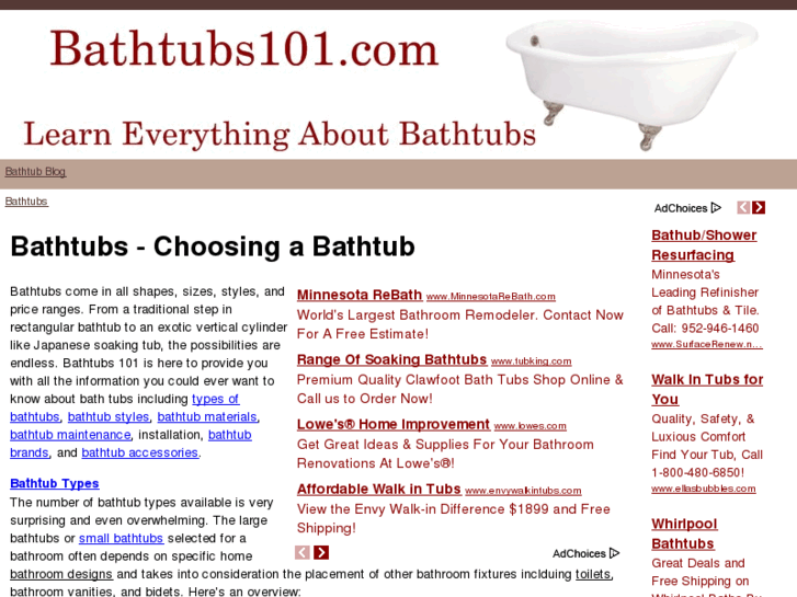 www.bathtubs101.com