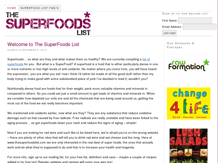 www.thesuperfoodslist.com