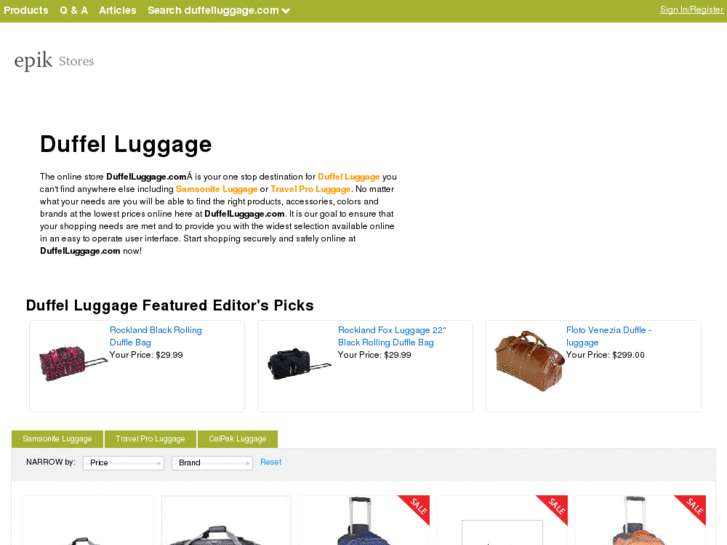 www.duffelluggage.com