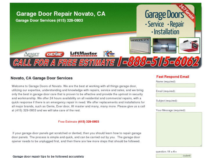 www.garagedoorrepairnovato.com