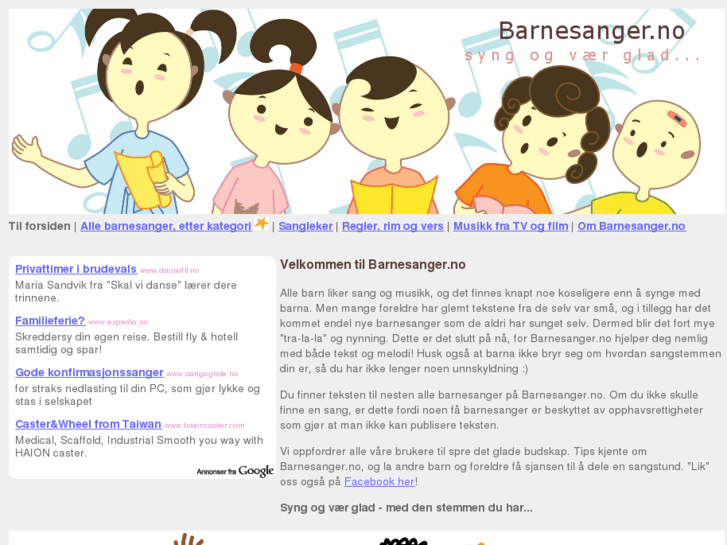 www.barnesanger.no