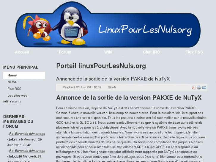 www.linuxpourlesnuls.org