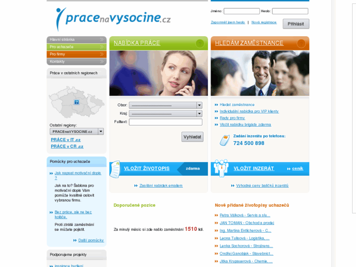 www.pracenavysocine.cz