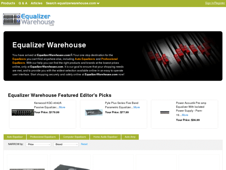 www.equalizerwarehouse.com