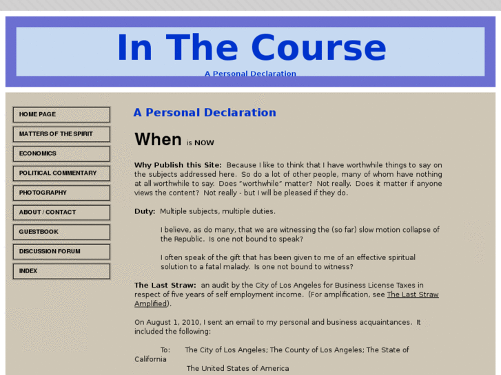 www.inthecourse.net