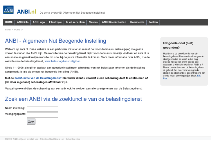 www.anbi.nl