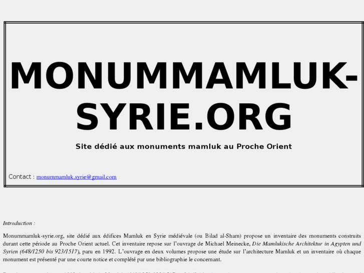 www.monummamluk-syrie.org