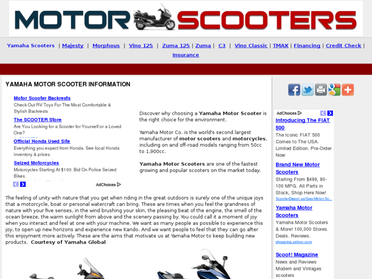 www.yamahamotorscooter.com