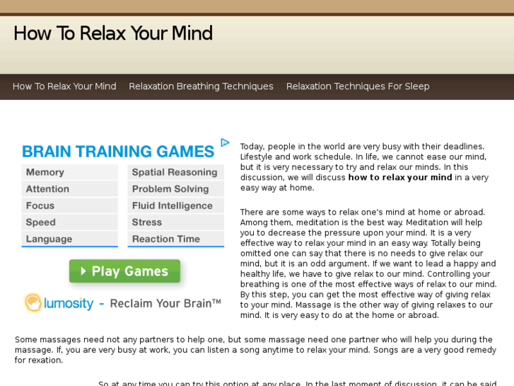 www.howtorelaxyourmind.info