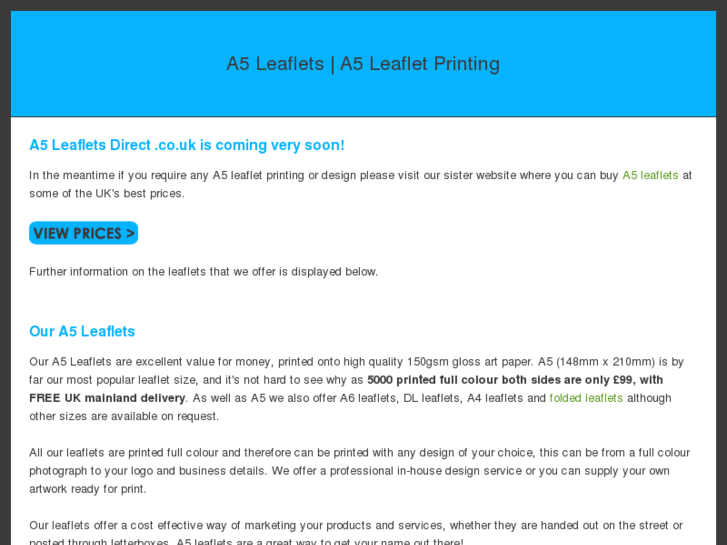 www.a5leafletsdirect.co.uk