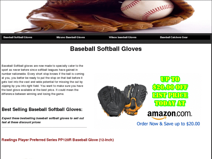 www.baseballsoftballgloves.org