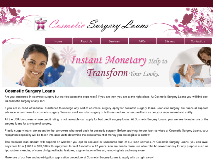 www.cosmeticsurgeryloans.us