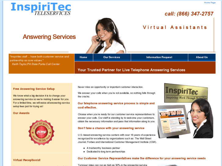 www.inspiritecteleservices.com