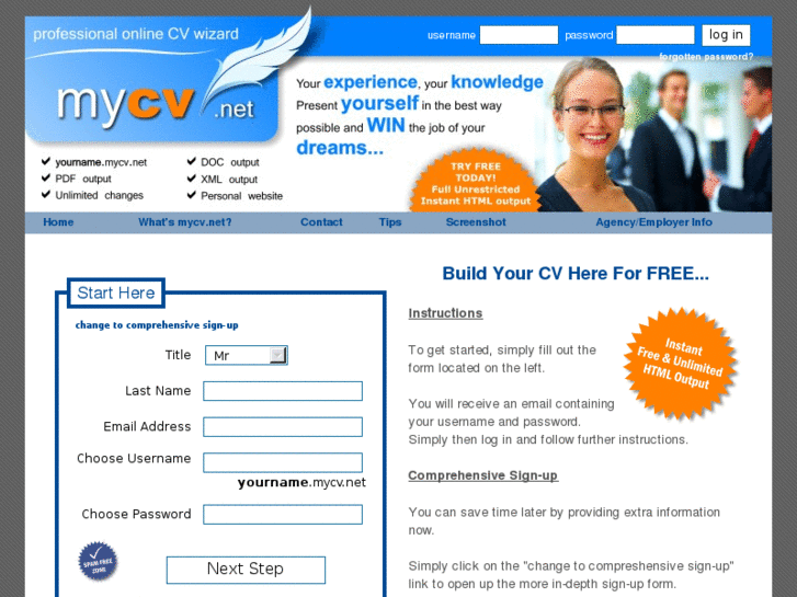 www.mycv.net