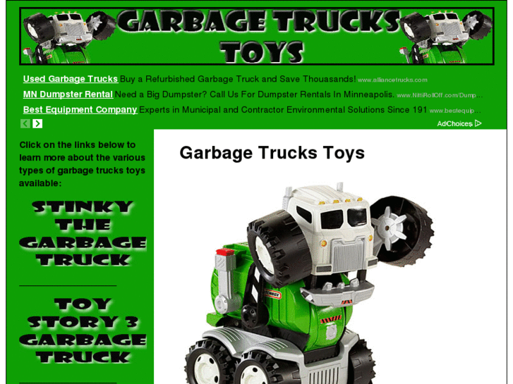 www.garbagetruckstoys.com