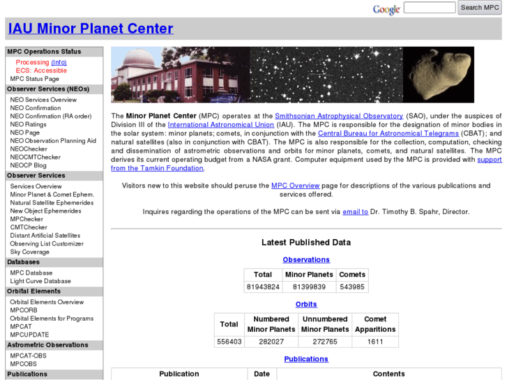 www.minorplanetcenter.net