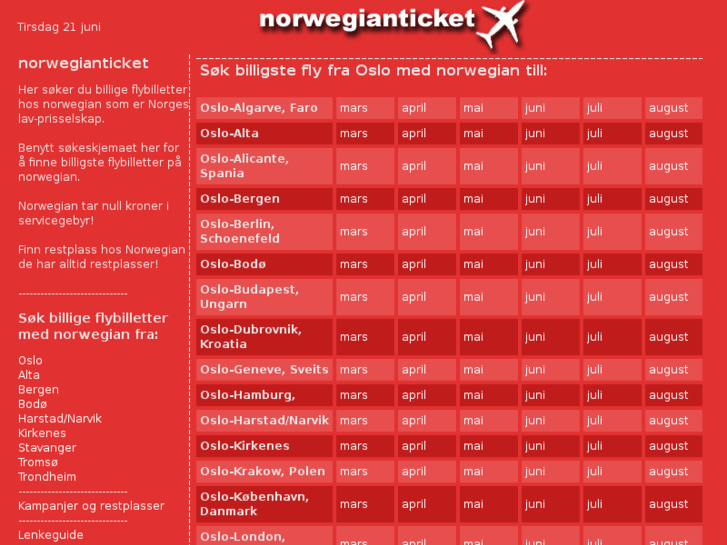 www.norwegianticket.com