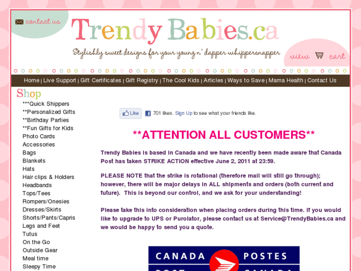 www.trendybabies.ca