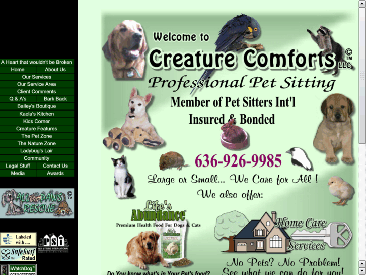 www.creaturecomfortsinc.com