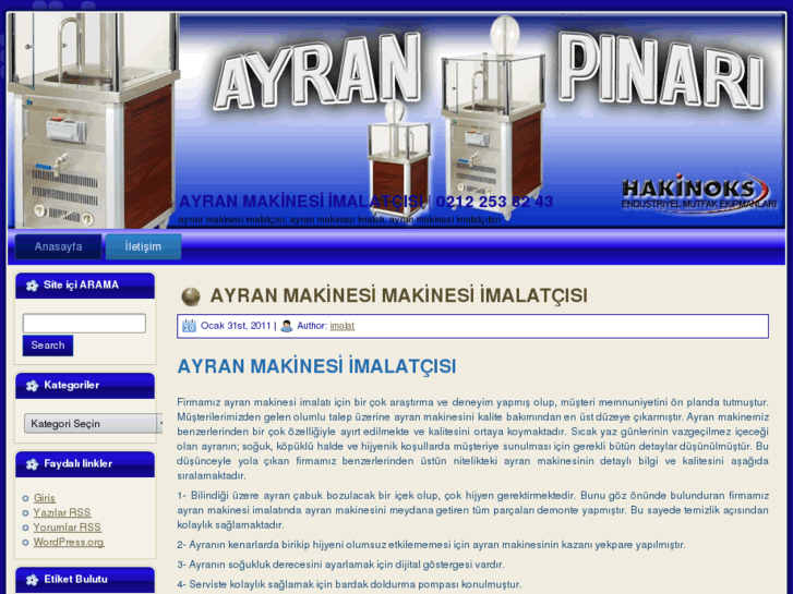 www.ayranmakinesiimalatcisi.com