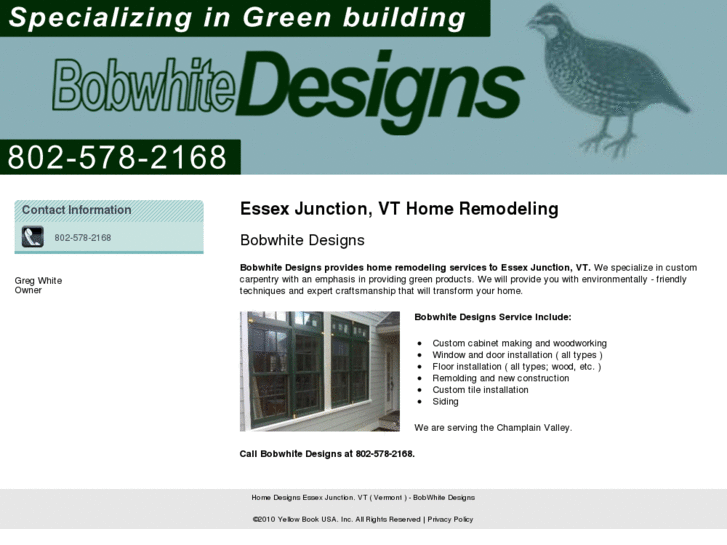 www.bobwhitedesignvt.com