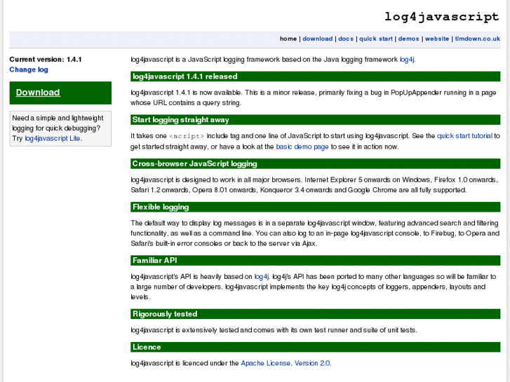 www.log4javascript.org