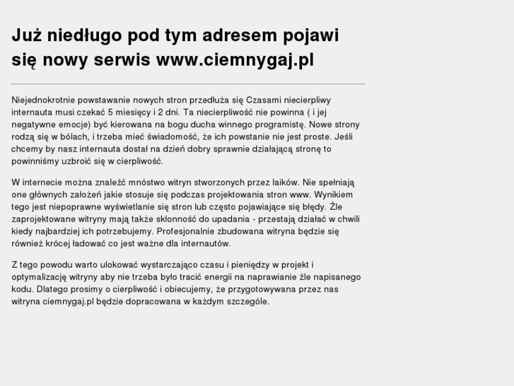 www.ciemnygaj.pl