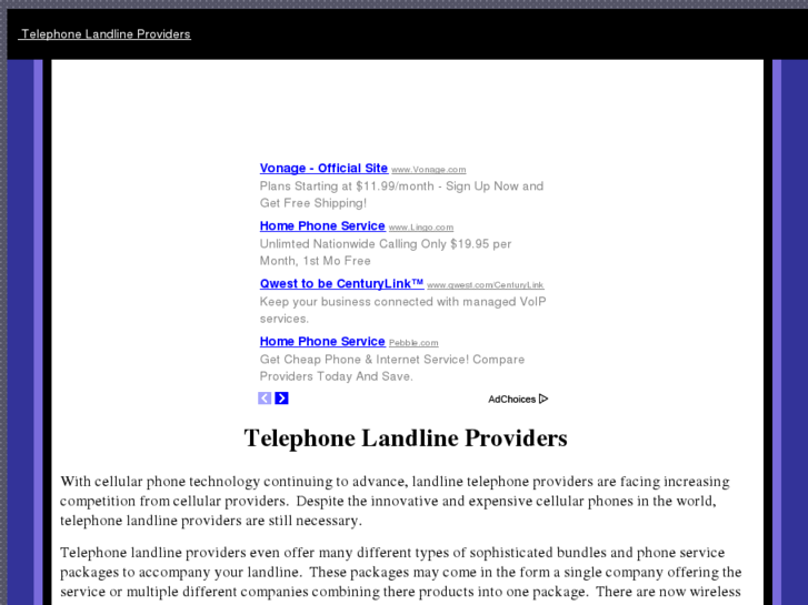 www.telephonelandlineproviders.com