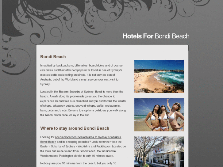 www.hotelsforbondibeach.com