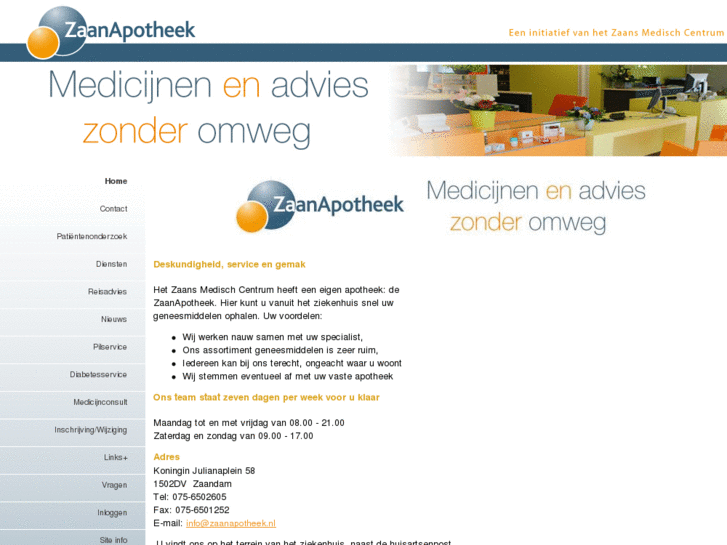 www.zaanapotheek.com