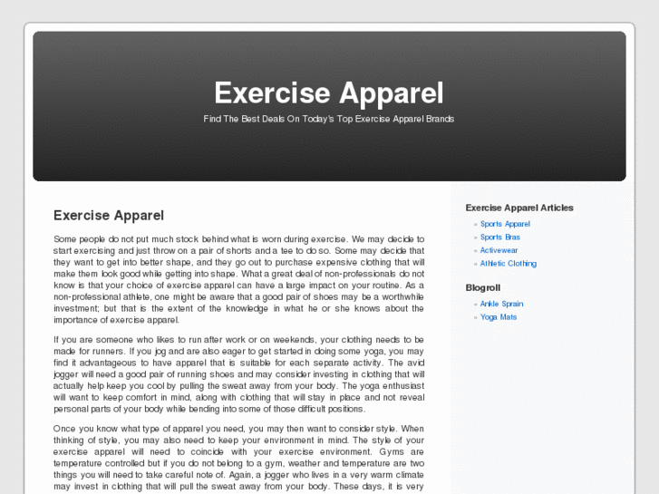 www.exerciseapparel.org