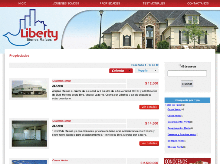 www.libertybienesraices.com