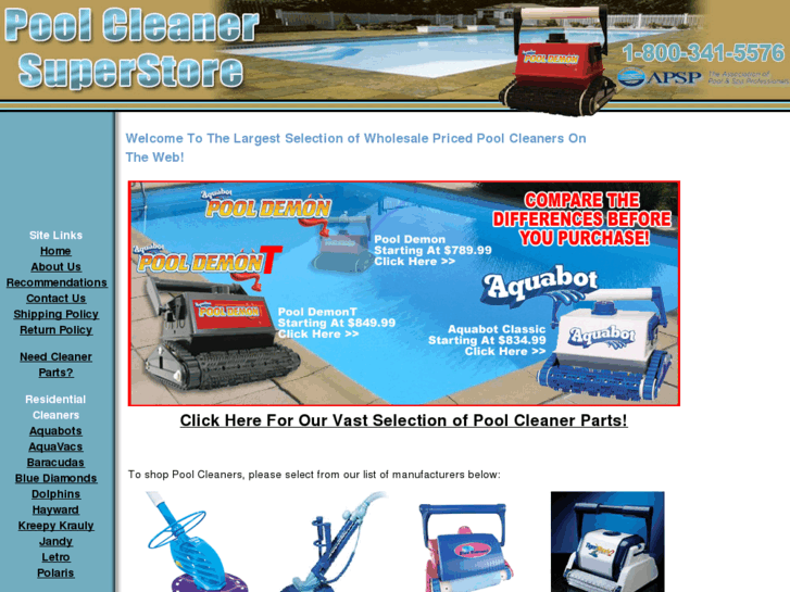 www.poolcleanersuperstore.com