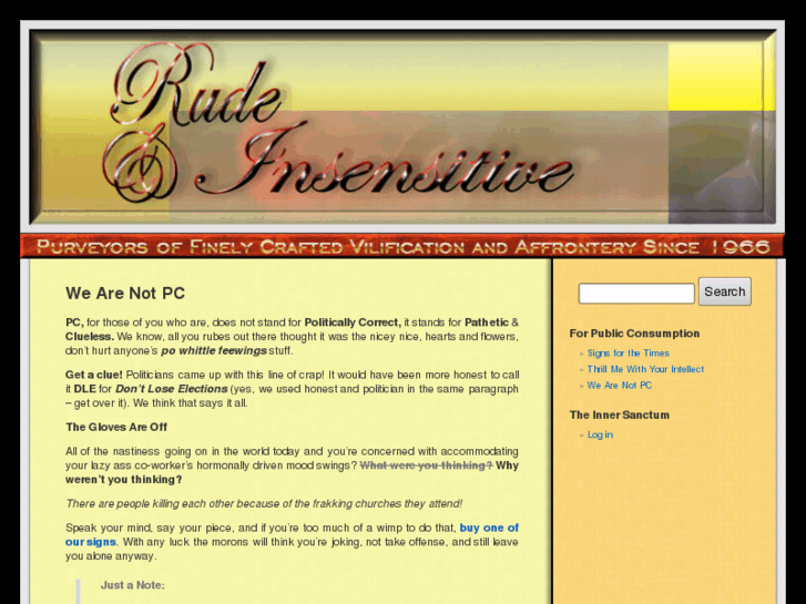 www.rudeandinsensitive.com