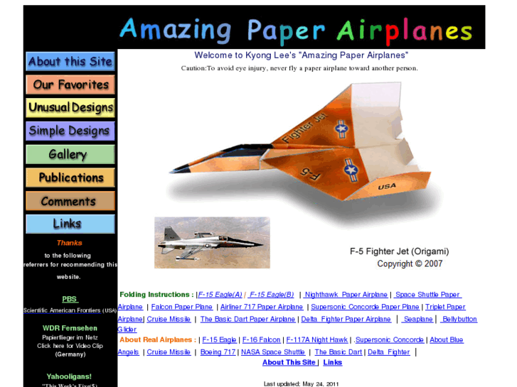 www.amazingpaperairplanes.com