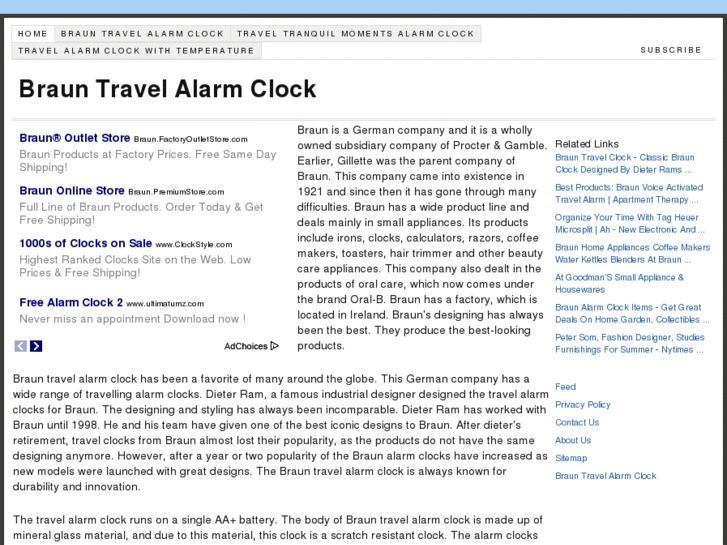 www.brauntravelalarmclock.com