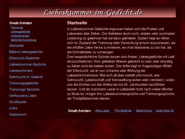 www.liebeskummer-im-gedicht.de