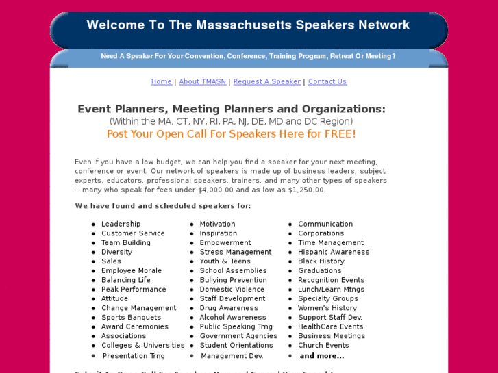 www.massachusettsspeakersnetwork.com
