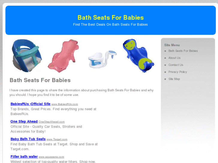 www.bathseatsforbabies.net