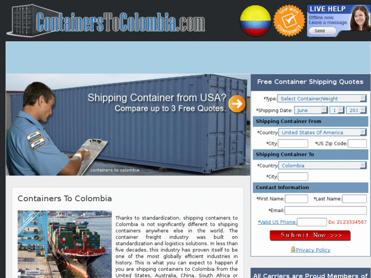 www.containerstocolombia.com