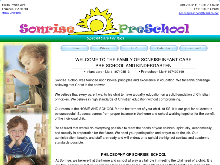 www.sonriseinfantcarepreschool.com