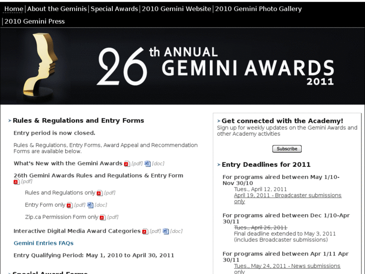 www.geminiawards.ca